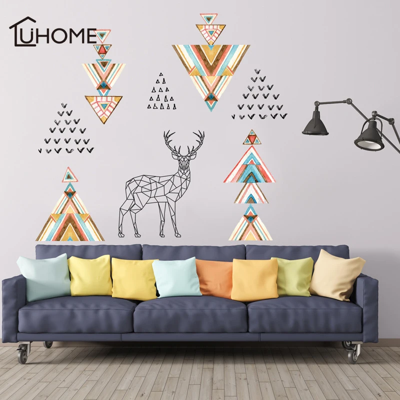 60X90CM DIY домашний декор геометрический плакат с оленем украшение высокое качество