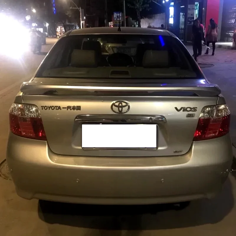 Для Toyota Yaris седан с тормозным спойлер на фонарь качество ABS Материал заднее крыло