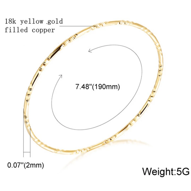 4 шт./лот оптовая продажа резной простой желтый золотистый женский браслет