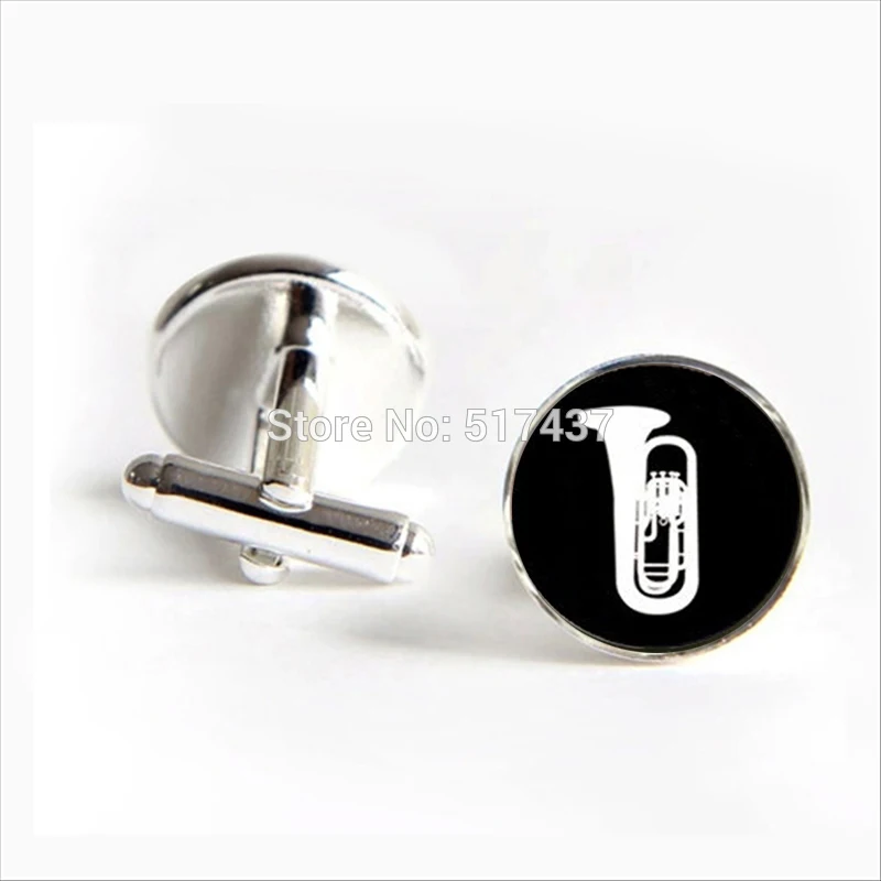 2017 оптовая продажа запонок для манжет Tuba запонки музыкальных инструментов