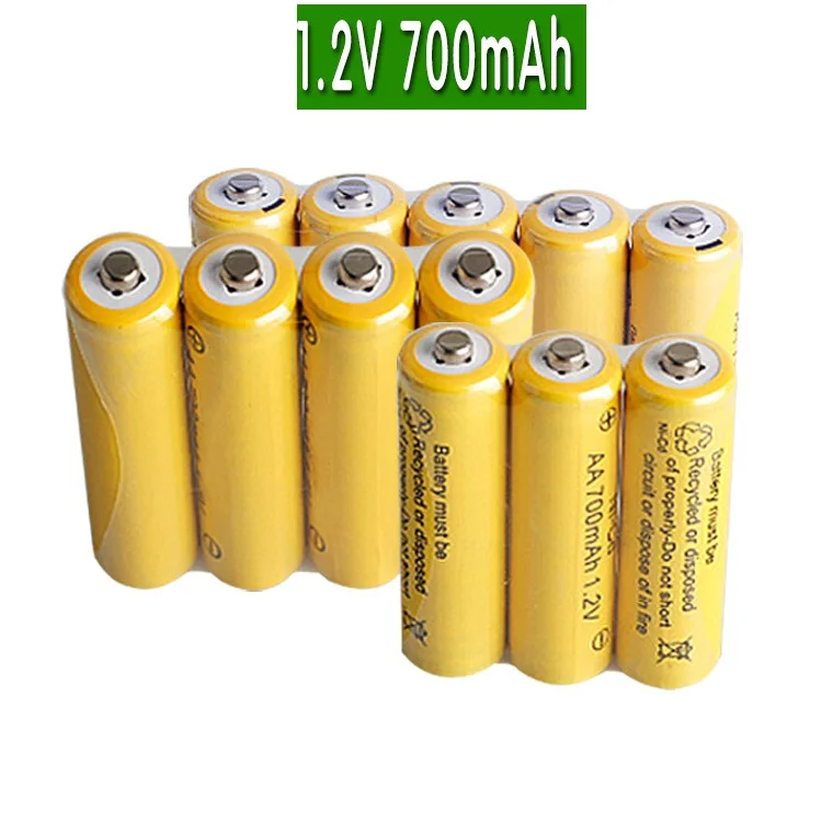 1,2 V перезаряжаемая батарея AA батарея 1,2 V 700mAh Ni-CD 2A нейтральная батарея для радиоуправляемых электронных игрушек и т. Д. 2 шт./лот