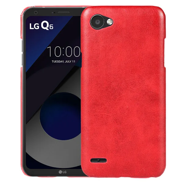 RED Высококачественный чехол для LG Q6 чехол для LG Q6 PLUS Q6A Alpha M700 X600 X600K винтажный деловой чехол Обложка на заднюю панель из искусственной кожи - Цвет: RED