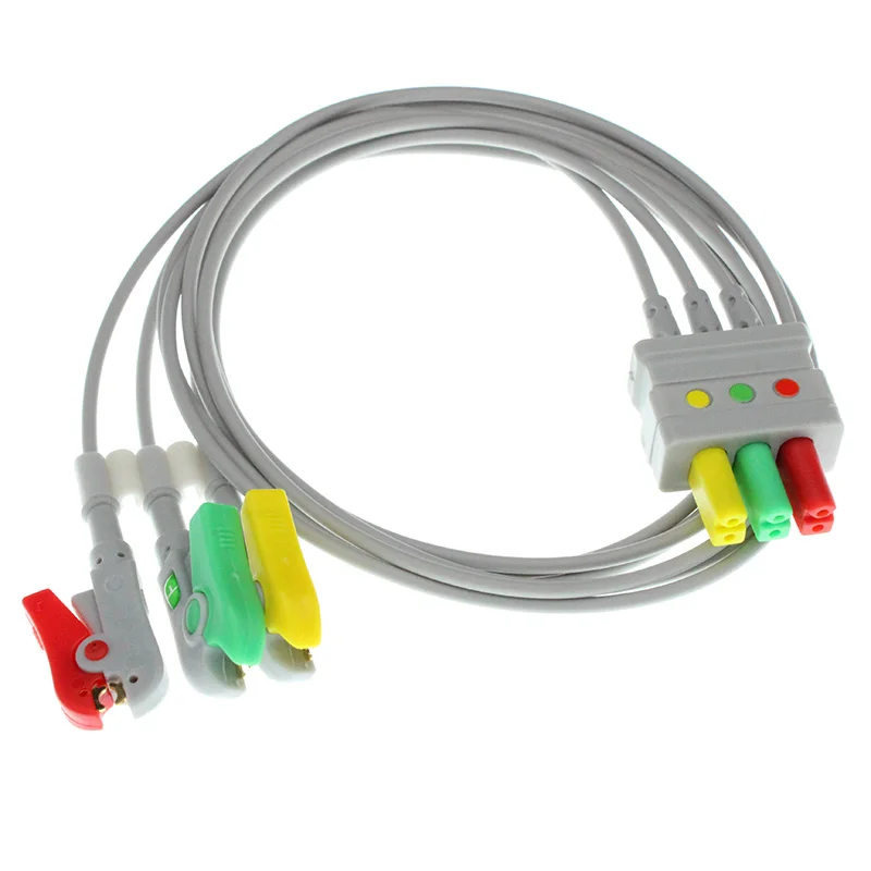 3 свинцовый ECG eкг кабель для багажника и Siemens leadwire BCI CSI GE Nellcor Nihon Kohden Philips Mindray ECG/EKG