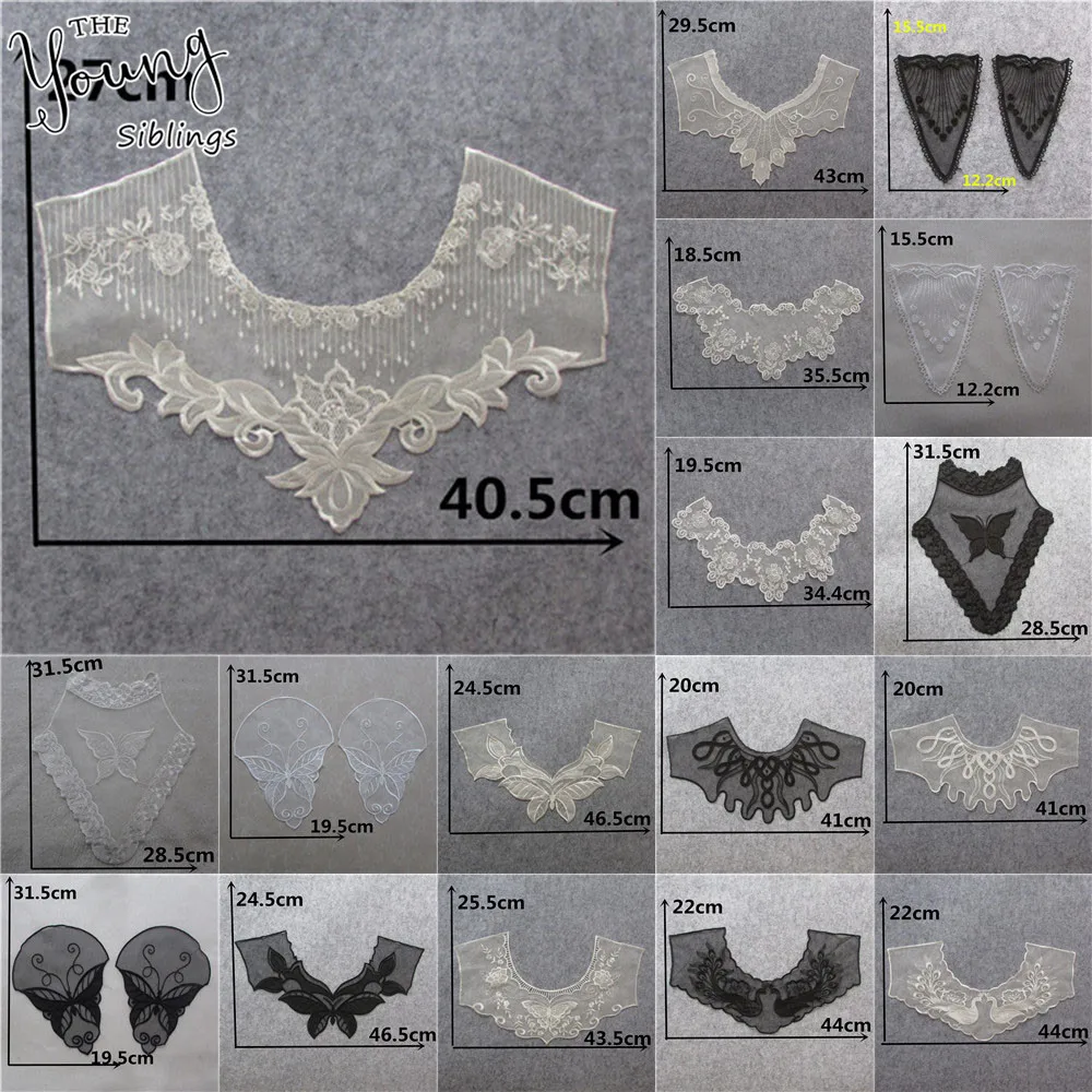 Популярный Стиль кружевной воротник вышитый вырез Венеция сделай сам кружевные