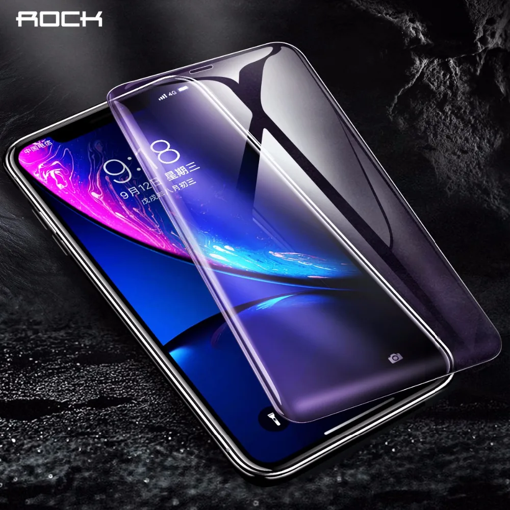 ROCK 0 26 мм закаленное стекло для iPhone X S Max защита экрана полное покрытие защитное Xr
