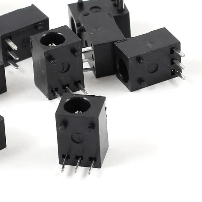 Абсолютно новый 10 шт. черный 3 Pin 5 мм x 1 DC разъем питания PCB крепление|pcb linear|pcb solderpcb
