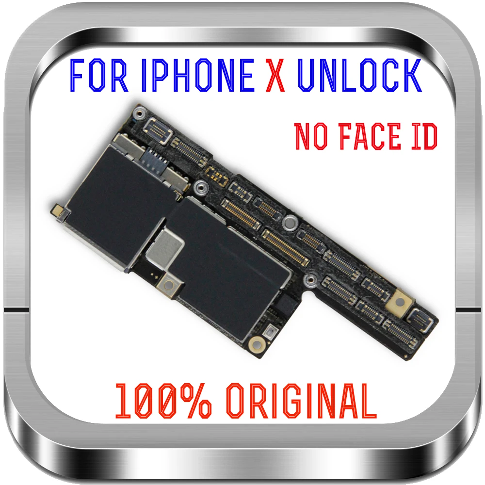 Оригинальная материнская плата для iPhone X 64 Гб 256 ГБ 10 разблокированная iCloud без ID IOS логическая плата с полным чипом IMEI S/N