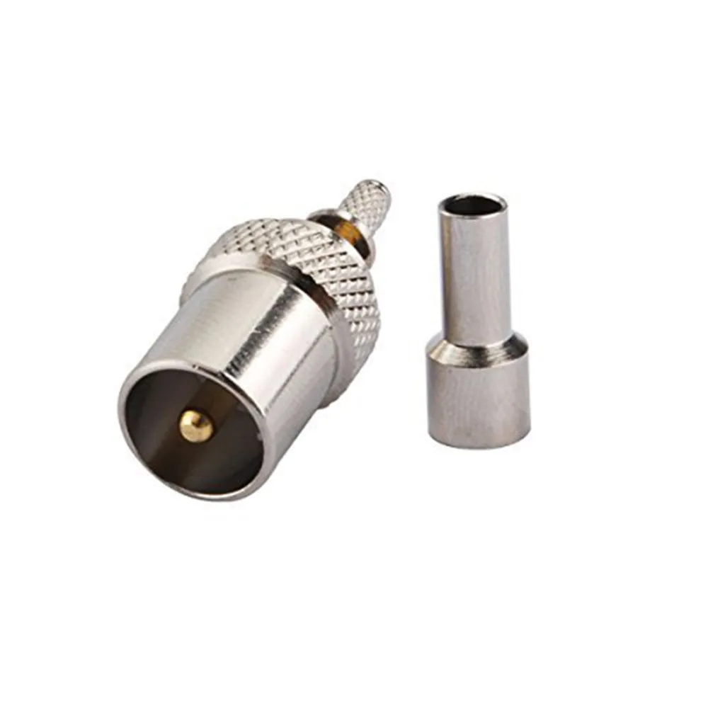Коаксиальный кабель RF разъем IEC DVB T TV PAL Мужской обжимной для RG174 RG179 RG316 RG188 ТВ