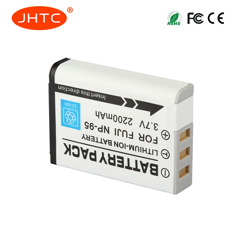 JHTC 2 шт. 2200 мАч Батарея NP 95 Перезаряжаемые Камера для Fujifilm FinePix F30 F31fd реального 3D W1 X
