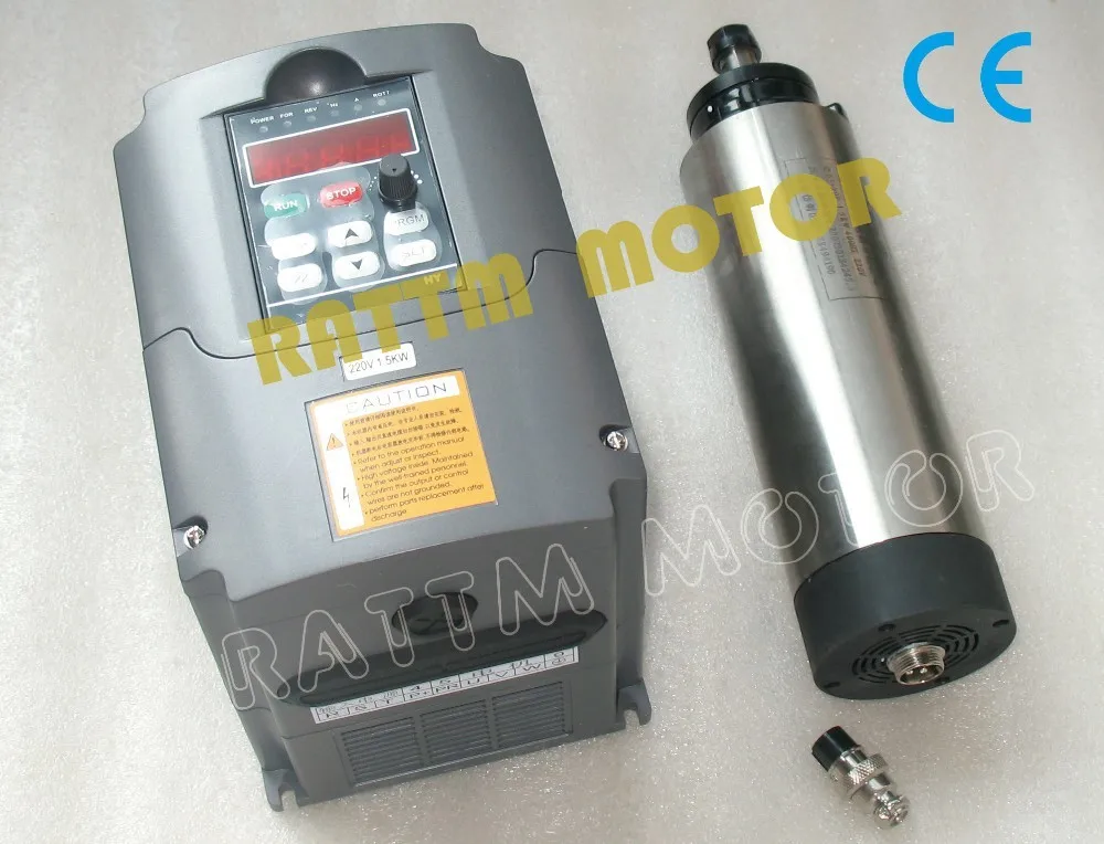 ЕС НДС ЧПУ 1.5KW 220V четырехтактный двигатель с воздушные охлаждением двигатель шпинделя ER11, 24000 оборотов в минуту и 1.5kw инвертор частотно-регулируемым приводом 2HP 220V для фрезерный станок с ЧПУ Гравировальный фрезерный станок