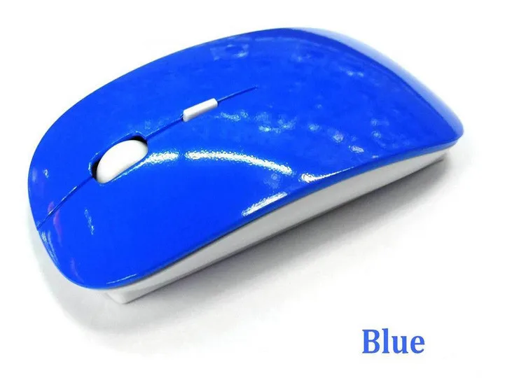 Тонкая и гладкая Портативная оптическая беспроводная мышь 2 4 ГГц с USB-приемником