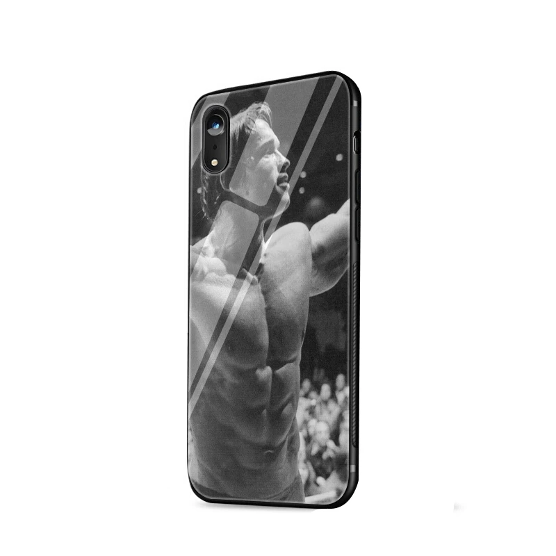 Mobile Phone Case Glass For iPhone 5 5s SE 6 6s 7 8 Plus X XS Max XR Cover Arnold Schwarzenegger Bodybuilding Shell | Мобильные