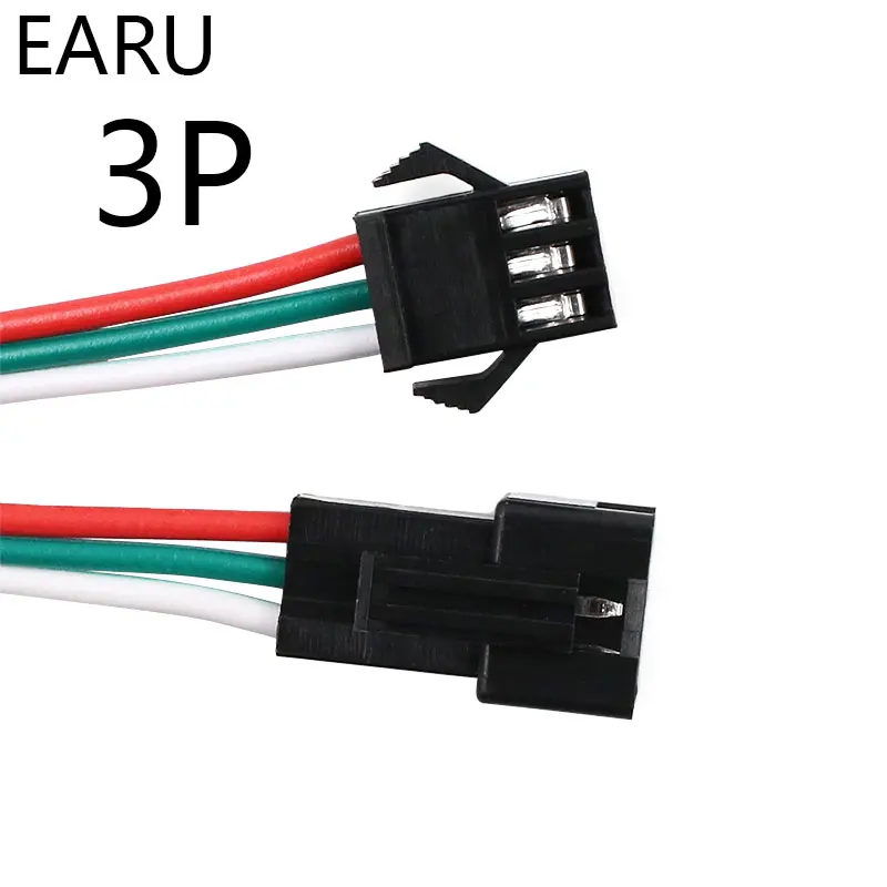 10Pairs 15cm JST SM 2P 3P 4P 5P 6P Plug Socket Male to Female Wire Connector LED Strips Lamp Driver Connectors Quick Adapter