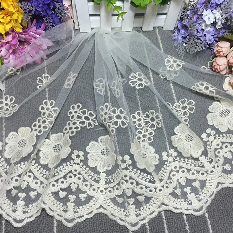 1yard Wide 35cm decorate Lace fabirc Pure Cotton Thickened Straight Edge Embroidery Accessories DIY Handmade Supplies | Дом и сад