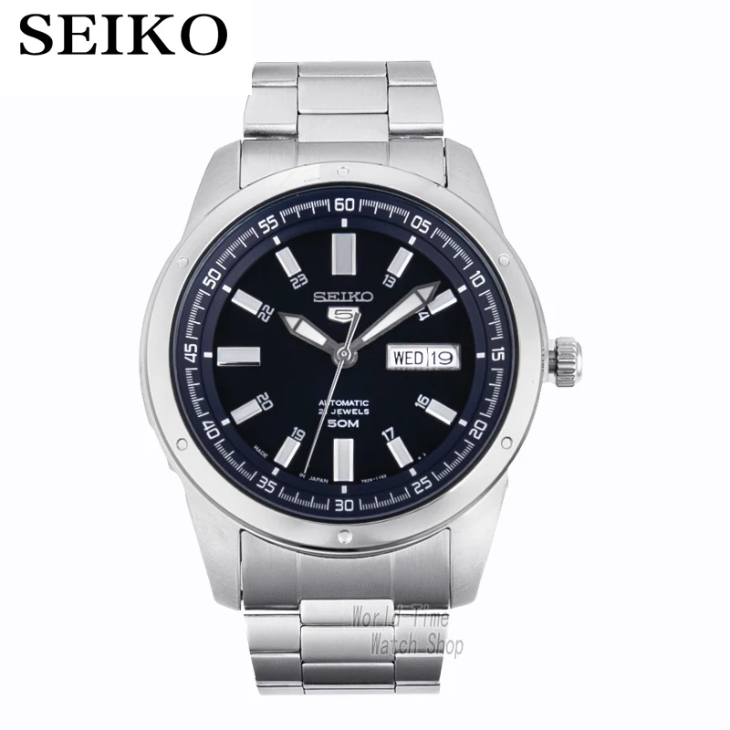 Seiko часы мужские 5 автоматические часы Топ люксовый бренд спортивные мужские часы набор Мужские часы водонепроницаемые часы relogio masculino SNZG15J1 - Цвет: SNKN67J1-A