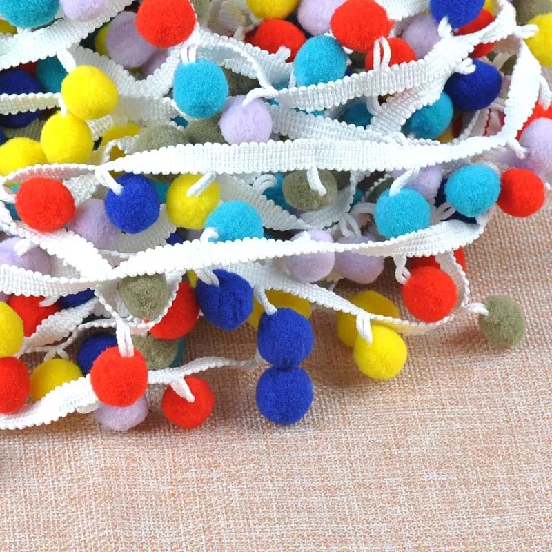 9 12 дизайн 15 мм Помпон Мяч планки ленты DIY Швейные аксессуары кружева украшения 2 Ярд/лот DIY CP1542 - Цвет: 9