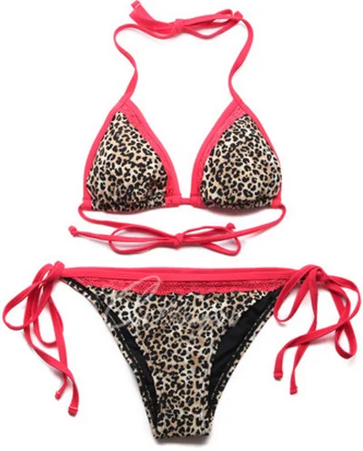 new euramerican fashion sexy leopard grain bikini can adjust the size large of holiday leisure lace |