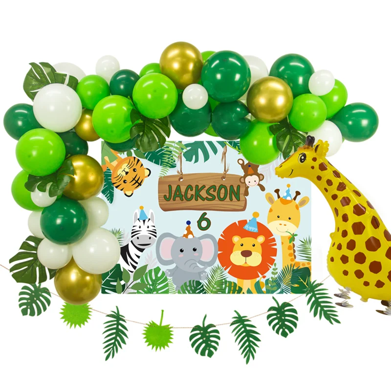 

Safari Party Jungle Animal Balloons Suitable For Birthday anniversaire jungle Kids Birthday Party Decoration Supplies