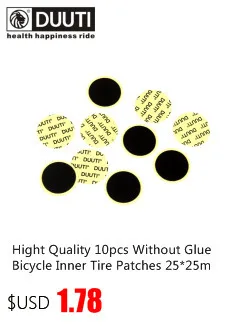 Hight Quality 10pcs Without Glue Bicycle Inner Tire Patches 25*25mm Cycling Mountain/Road Bike Tyre Puncture Fast Repair Tools
