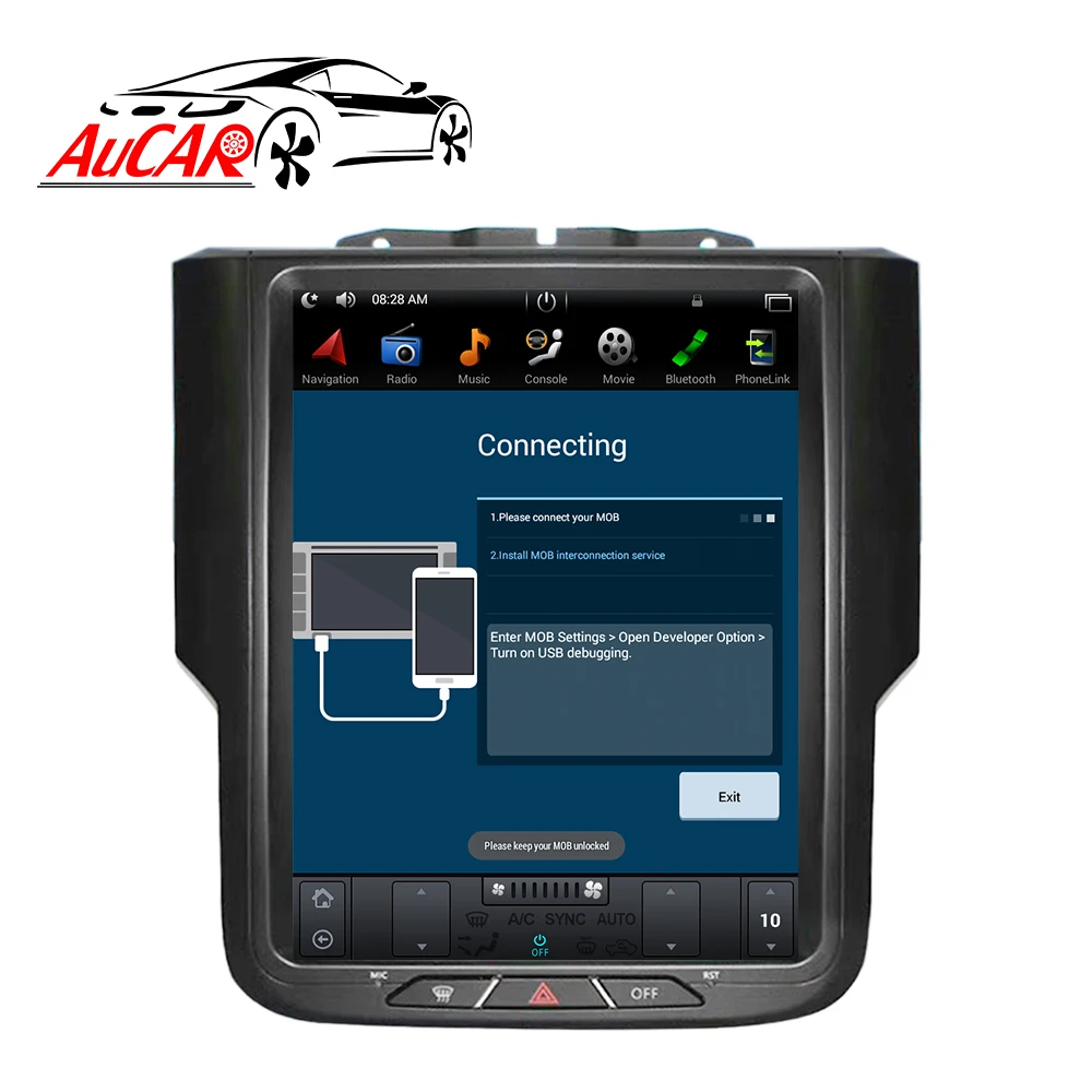 Android 6,0 Tesla стиль 10," Автомобильный dvd-плеер для Dodge ram gps система аудио-Bluetooth радио wifi 4G Вертикальная стерео ips