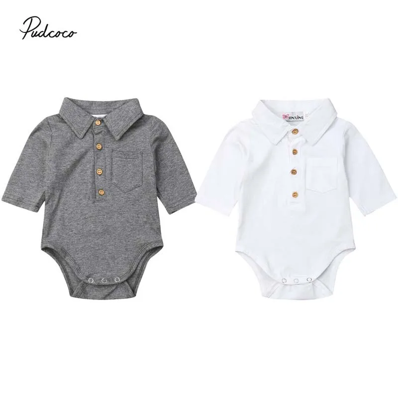 Комбинезон детский хлопковый однотонный с длинными рукавами на пуговицах