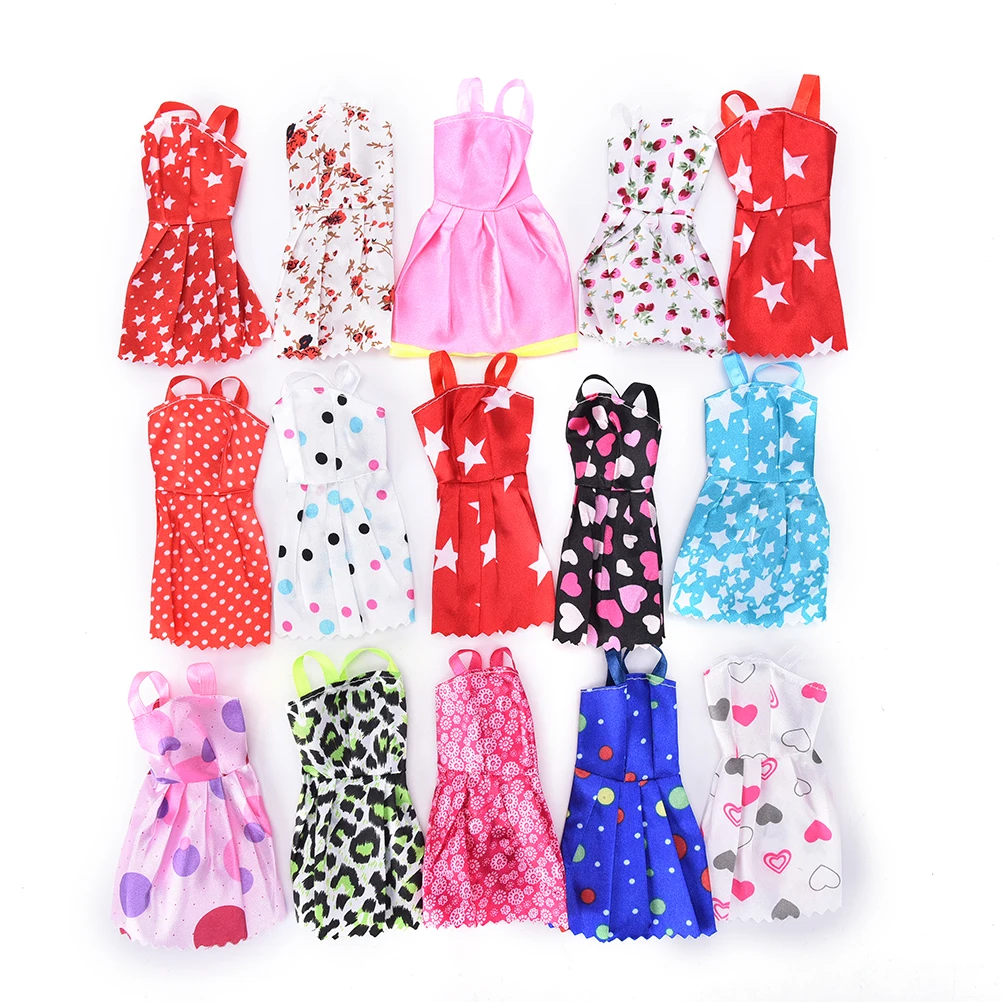 

10Pcs/lot Mixed Style Handmade Doll Dress for Fashion Summer Party Priness Dress