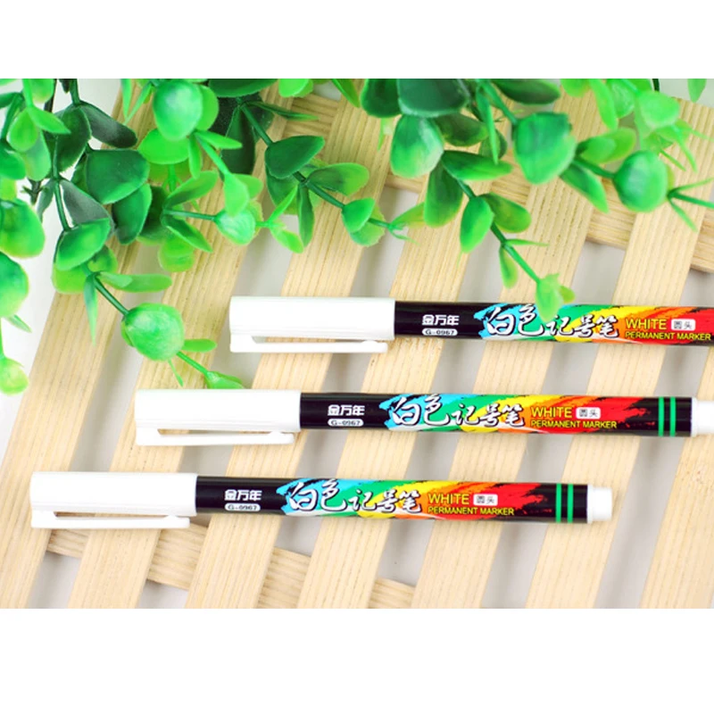 Перманентный маркер с белыми чернилами KNOW 12 шт. мелким наконечником для масляной