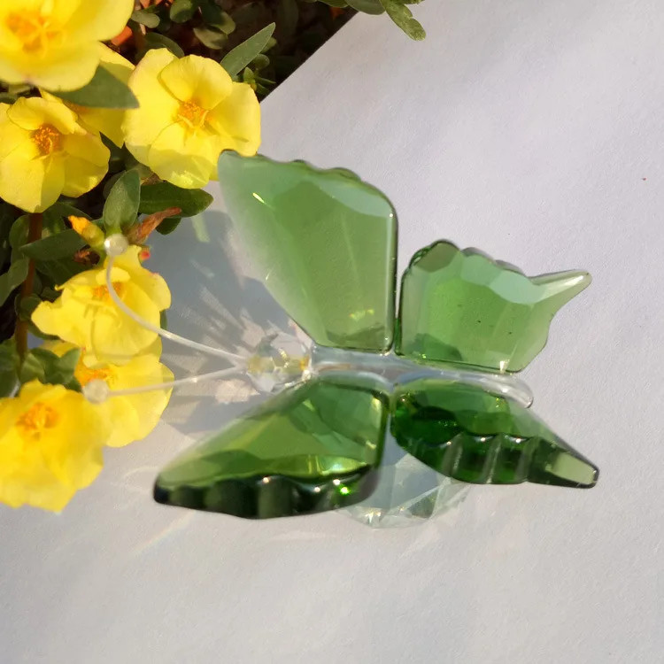 1 шт. хрустальные животные бабочка ремесла стекло пресс папье натуральные камни