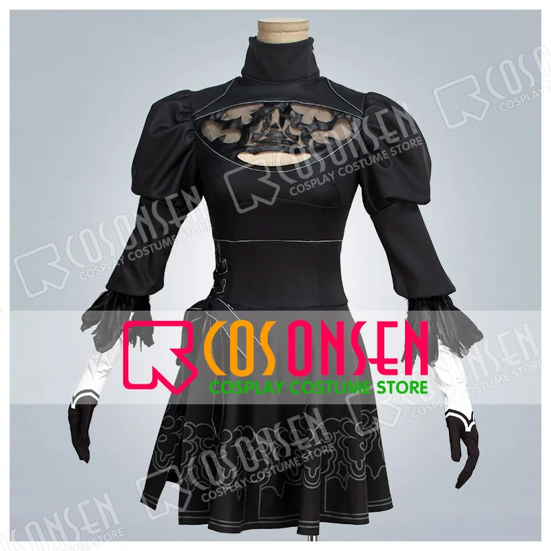 Костюм для косплея из игры NieR Automata 2B Heroine COSPLAYONSEN Черное женское платье с