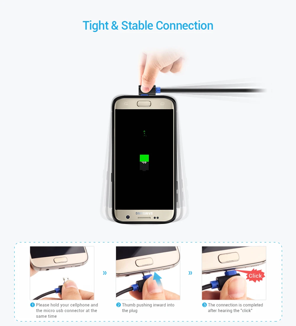 SUNGUY-Cable Micro USB de &aacute;ngulo recto para Samsung Galaxy, Cable de sincronizaci&oacute;n de datos de carga r&aacute;pida Reversible, 2.4A, 100 unids/lote, venta al por mayor-5