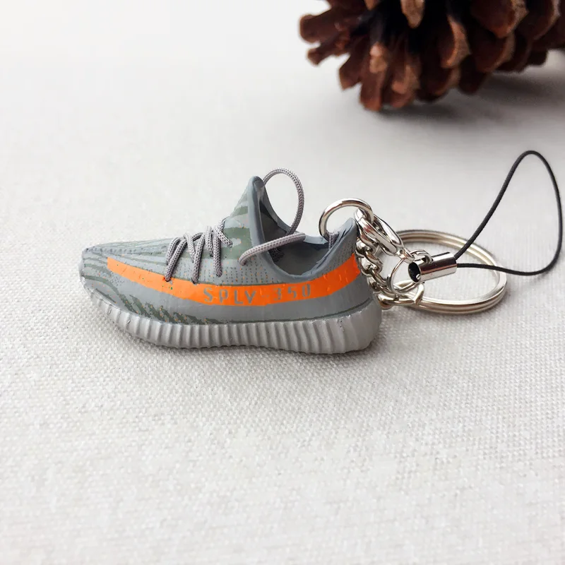 350 V2 grey 3D мини-кроссовки, брелоки, ремешок для мобильного телефона, ремешок для iPhone, сумка для ключей, AJ, Баскетбольная обувь, модель, популярный подарок - Цвет: 350 V2 grey