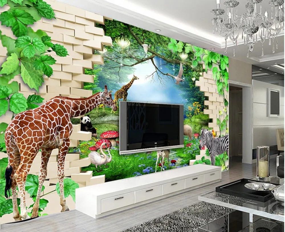 

3d обои для стен, фон с изображением джунглей, 3d обои для гостиной, спальни
