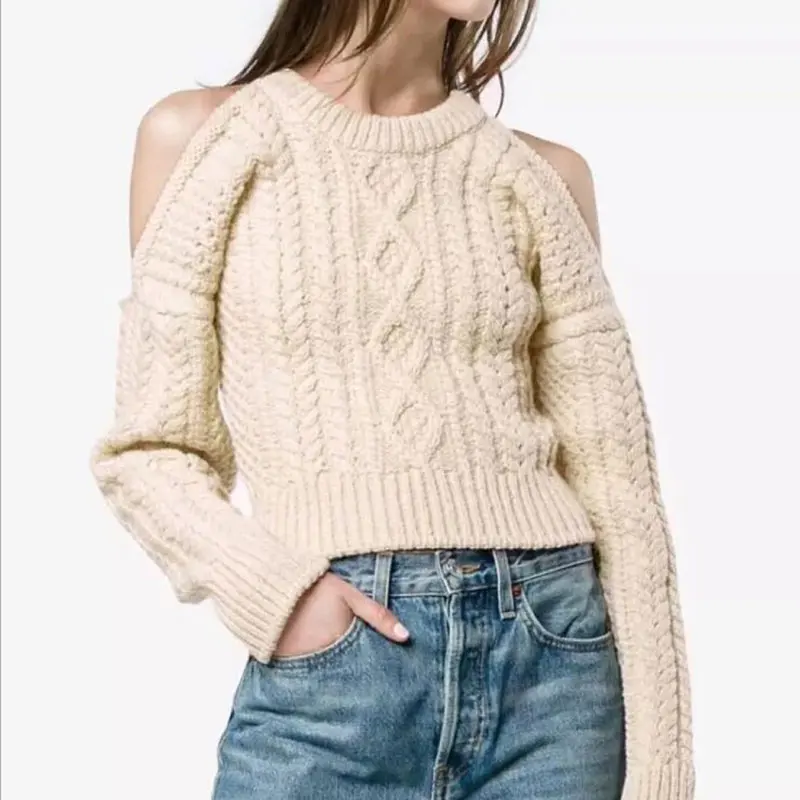 Сексуальный свитер GRUIICEEN с открытой спиной перекрещивающимися книзу длинными