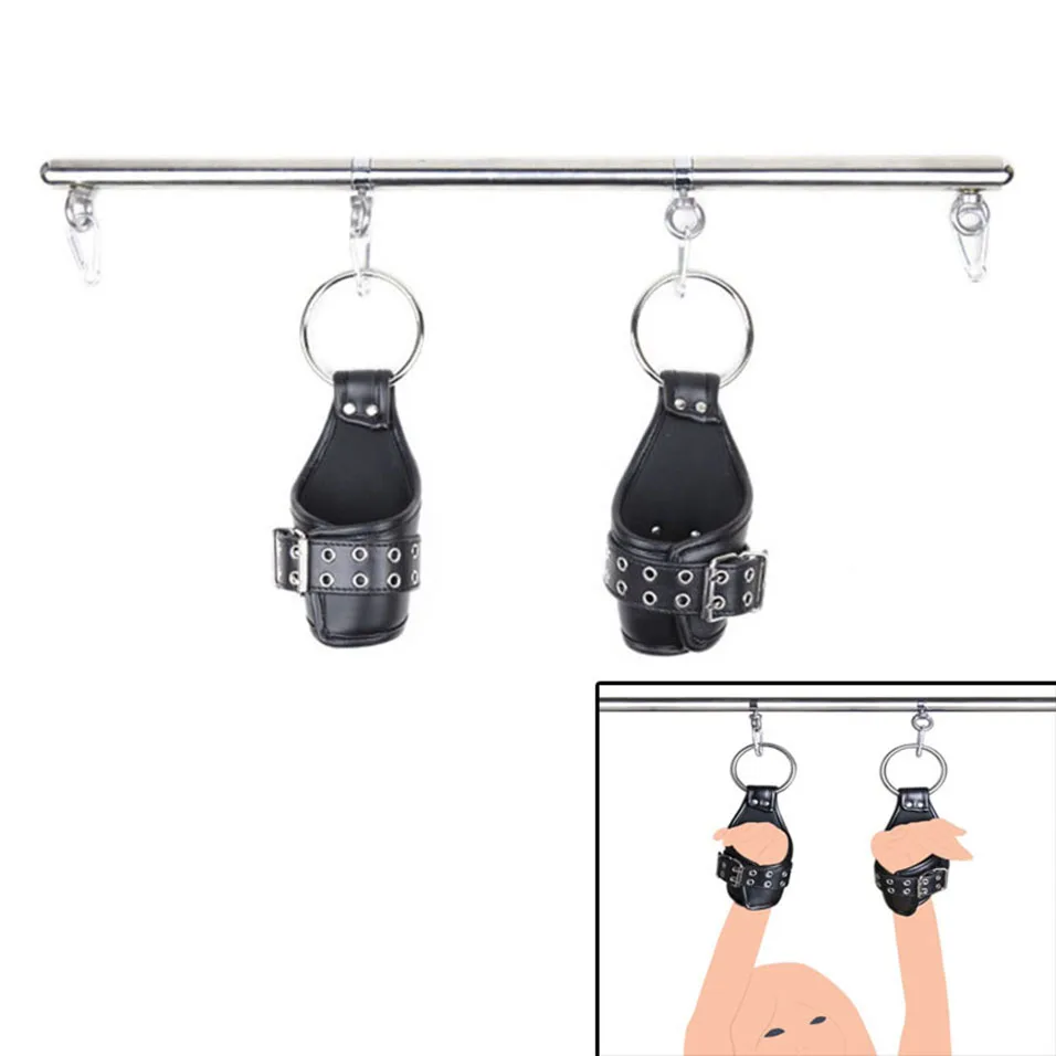 CamaTech металлическая распорка с подвесными наручники из искусственной кожи качели