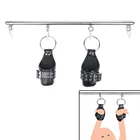 CamaTech металлическая распорка с подвесными наручники из искусственной кожи качели Подвеска наручные манжеты удерживающий комплект садо взрослые игры