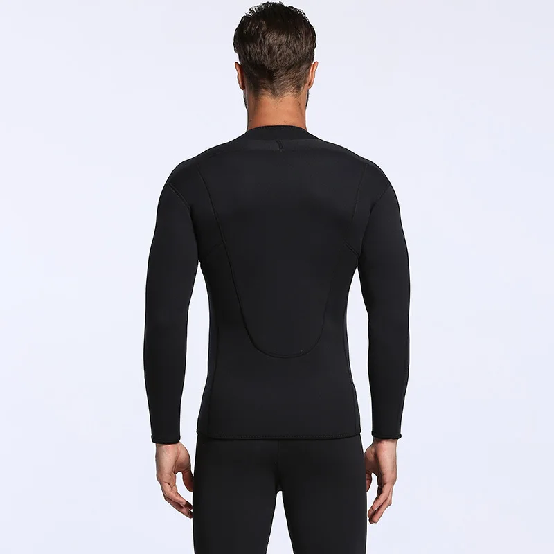 3 мм неопреновый чистый черный мужской костюм для дайвинга Топ куртка серфинга