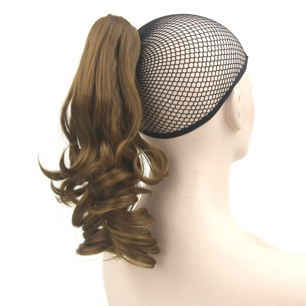 Soowee волнистые Синтетические волосы коготь хвост черный парик Little Pony клип в