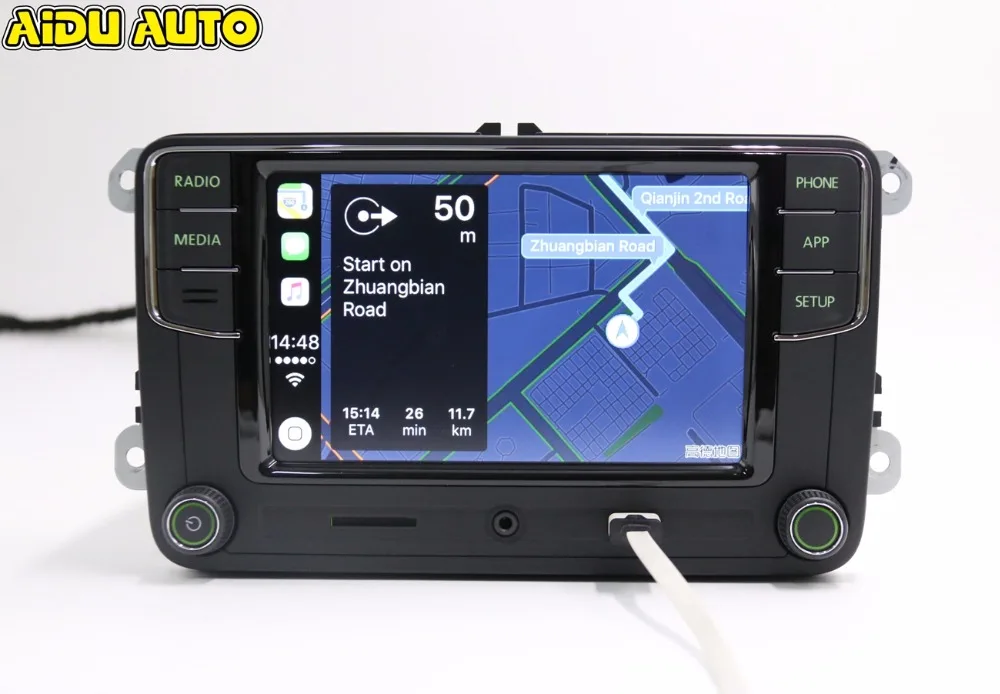 RCD510 RCD330 RCD330G Плюс Радио Зеленая кнопка светильник Carplay Android авто для Skoda Octavia Fabia Superb Yeti