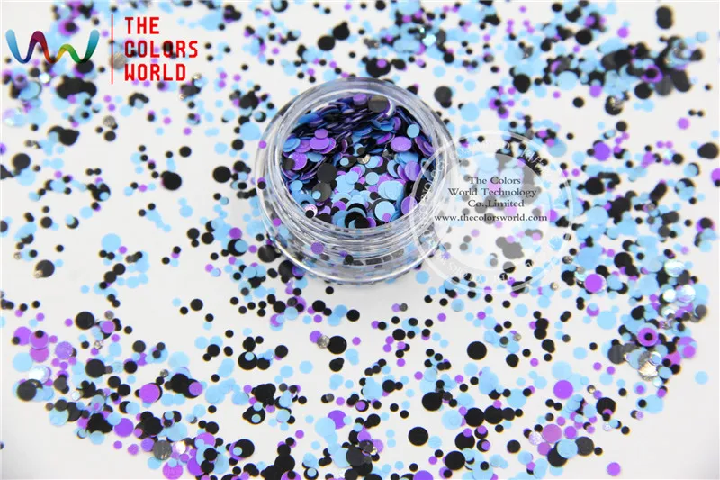 

RFIP321-184 Mix Colors Dot shapes round Glitter for nail art ,nail gel,makeup and DIY decoration