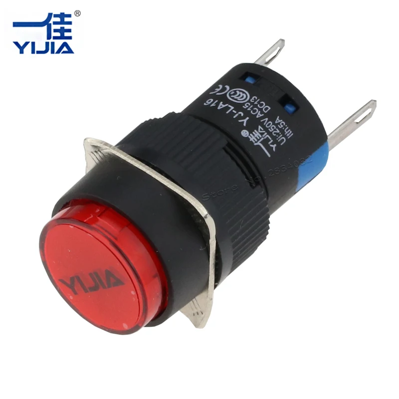 Светодиодная лампа 16 мм индикаторная панель с креплением двухштырьковая