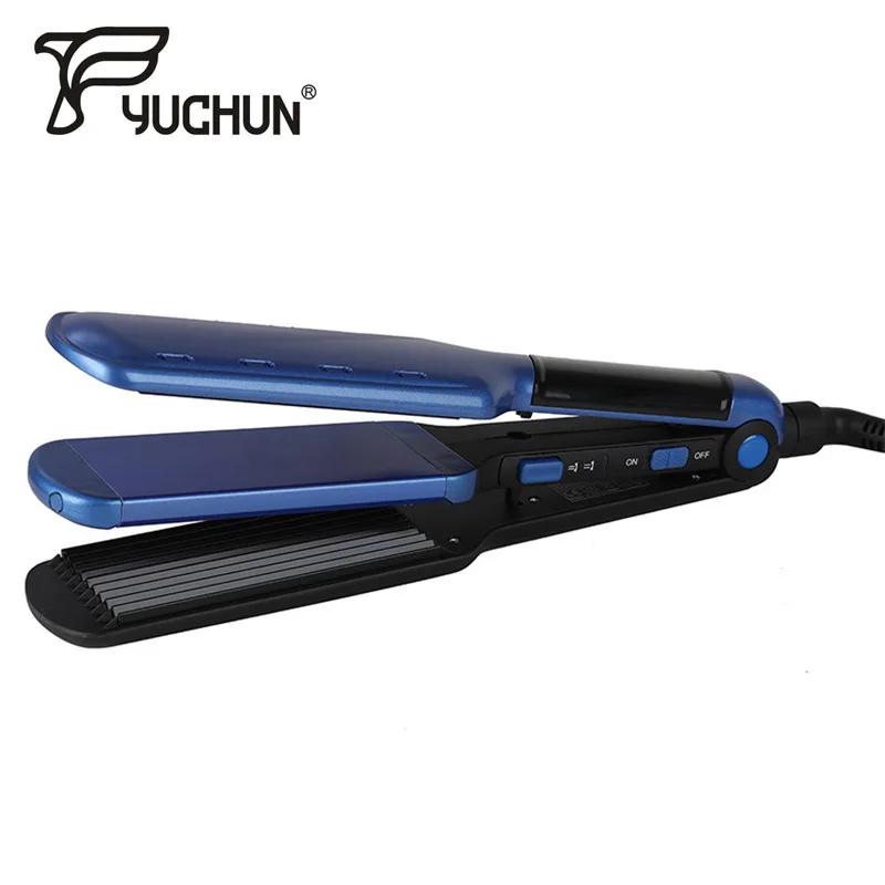 2 в 1 выпрямитель для волос и щипцы завивки Волнистые гофрированные плоские утюги