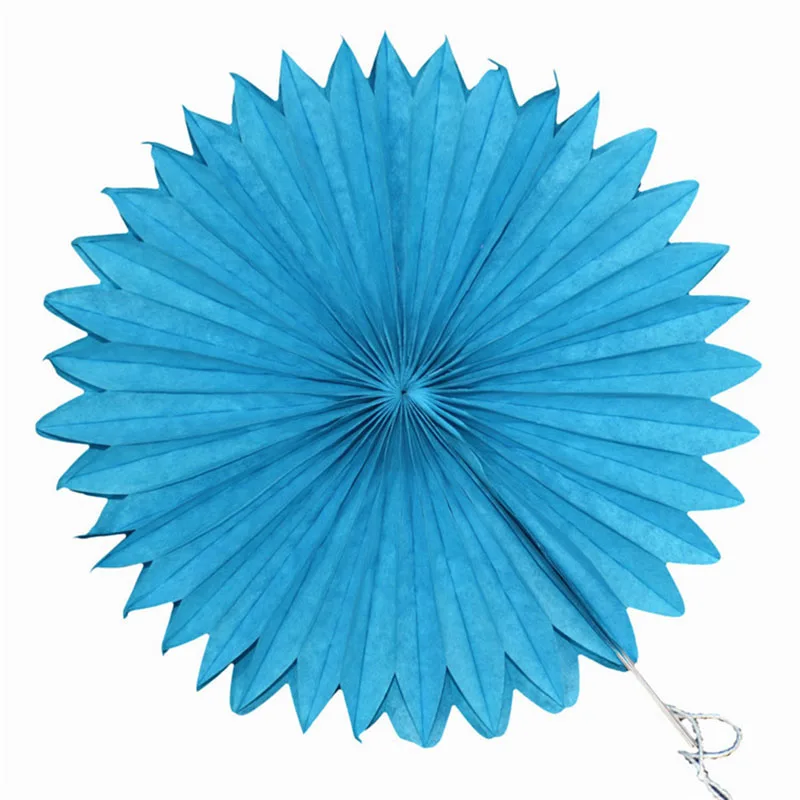 Blue 1 шт., 20 см, тканевая бумага, цветы, вентиляторы, свадьба, детский душ, декоративная бумага для вечеринок, ремесла, подвесная гирлянда, вечеринка, день рождения, фестиваль - Цвет: Blue