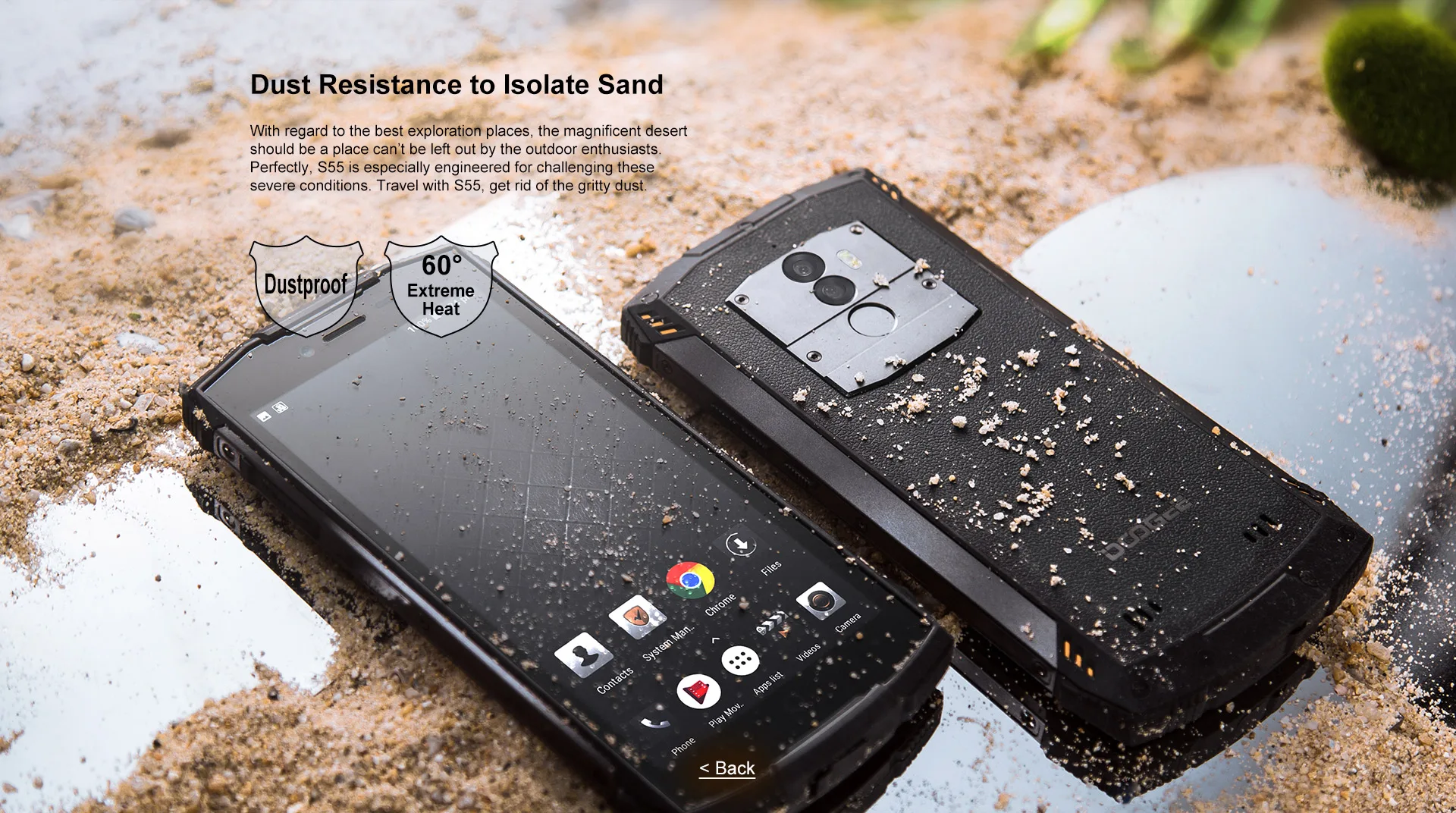 Doogee S55 прочный смартфон IP68 водонепроницаемый пылезащитный 5,5 дюймов 4 Гб ОЗУ 64 Гб ПЗУ 5500 мАч аккумулятор мобильный телефон
