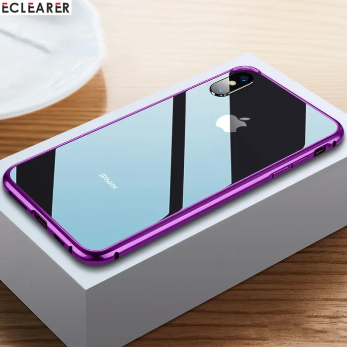 Rose Purple Для iPhone XS MAX бампер рамка роскошный покрытый Алюминиевый металлический чехол-бампер для телефона для Apple iPhone X XS MAX XR противоударный жесткий чехол - Color: Rose Purple