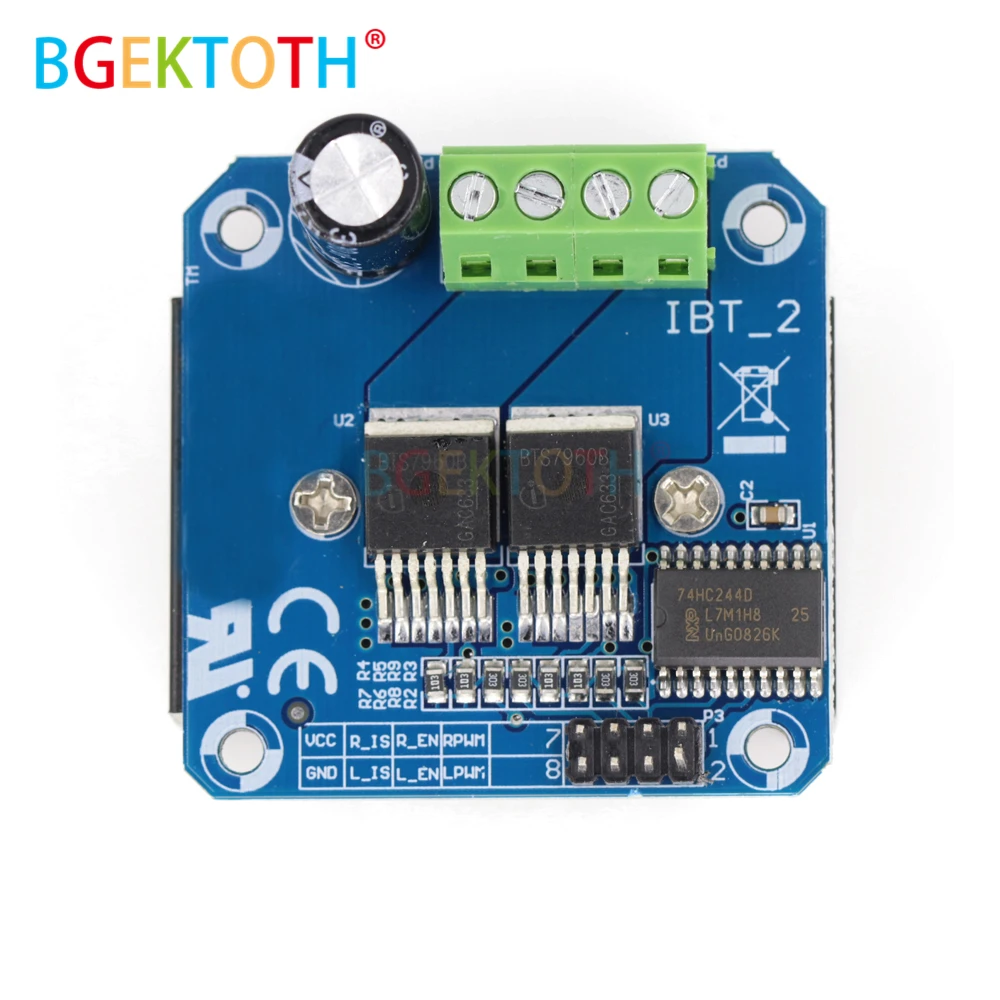 Двойной BTS7960 43A H bridge модуль драйвера двигателя высокой мощности/diy Диагностика