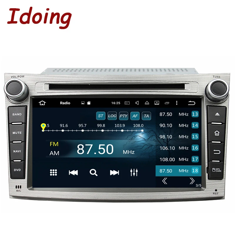 Idoing 7 &quotAndroid 8 0 автомобильный DVD для Subaru Legacy Outback 2 Din Core рулевое колесо Управление gps