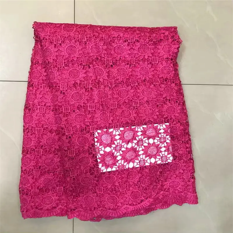 Синий африканские ткани шнурка 5 двор Белоснежка гипюр кружевной 2018 Высокое