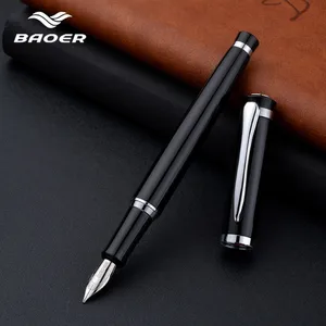 Ручка для каллиграфии Baoer, черная, 0,5 мм, со снежинками