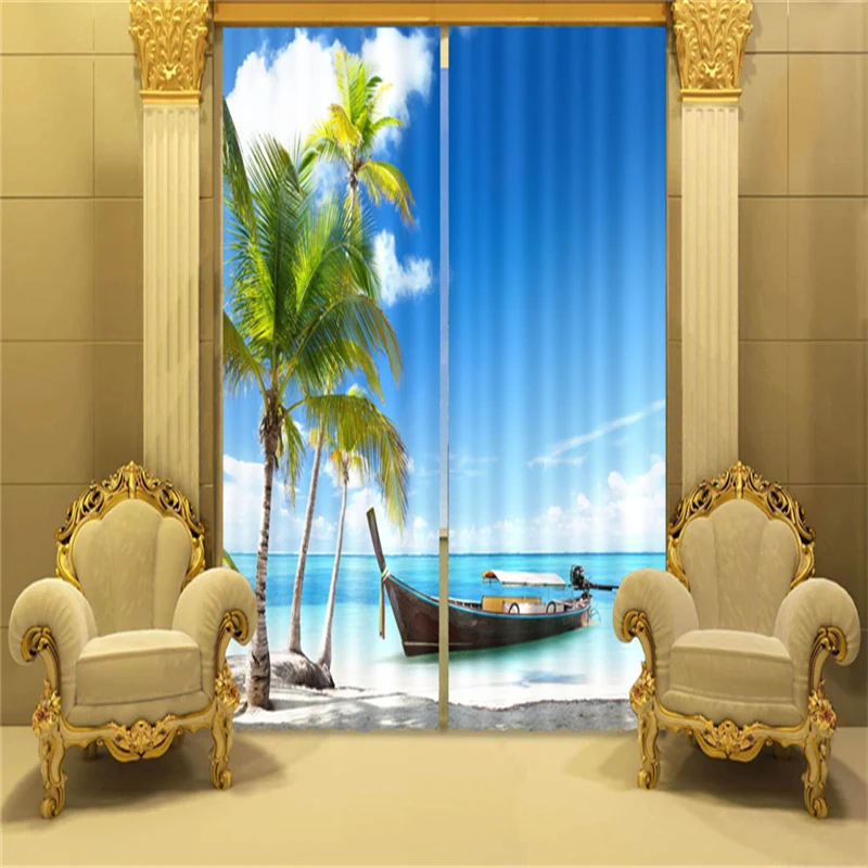 

Customized Scenery Luxury 3D Blackout Window Curtain Drapes For Living room Bed room Hotel Wall Tapestry Cortinas