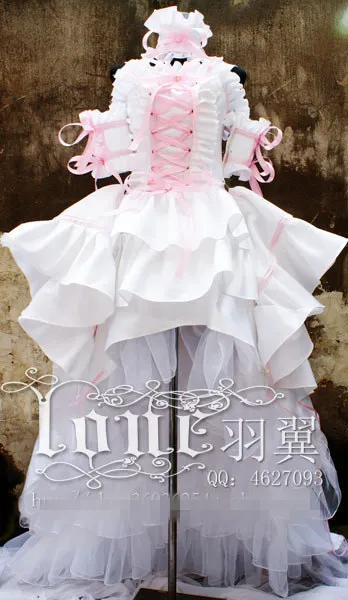 Аниме! Женская свадебная фотография Puella Chobits Eruda Chi розовая белая|cosplay costume|costume for
